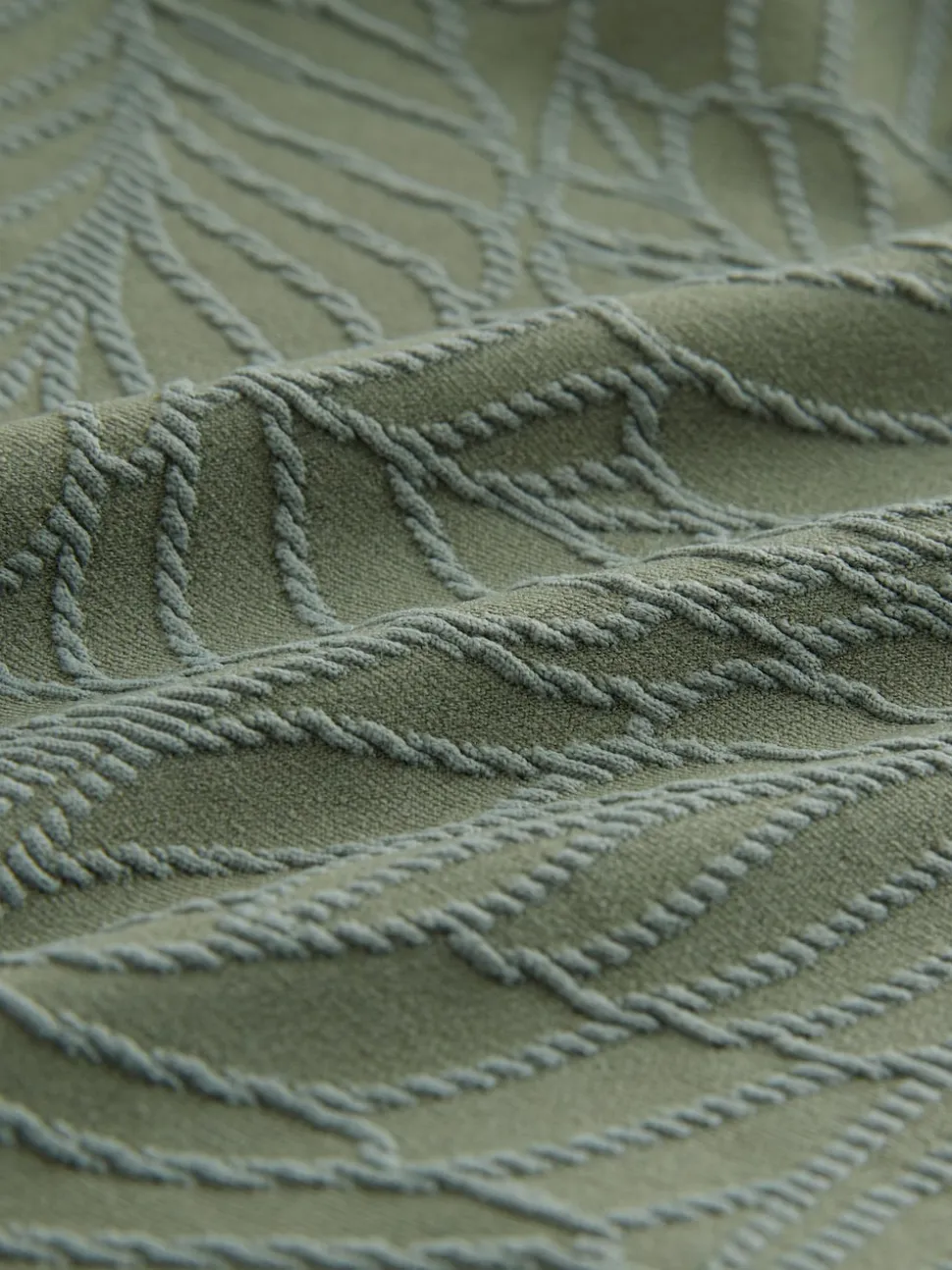 Khaki Green Leaf Textured Plunge Shaping Tummy Control Swimsuit