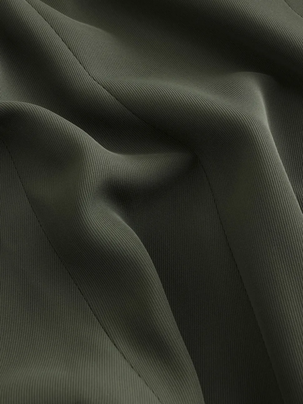 Khaki Green Relaxed Ruched Sleeve Blazer