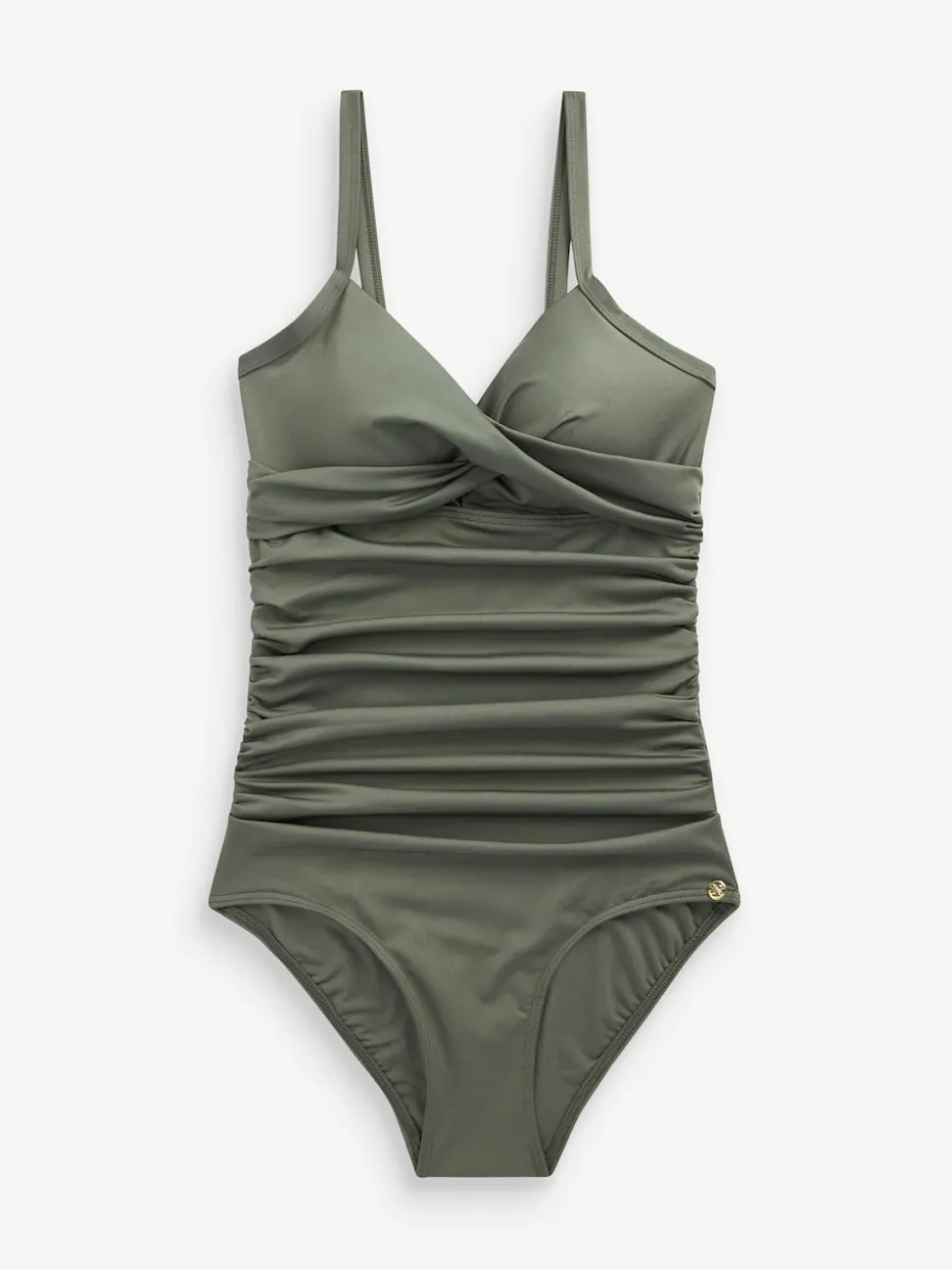 Khaki Green Shaping Tummy Control Swimsuit