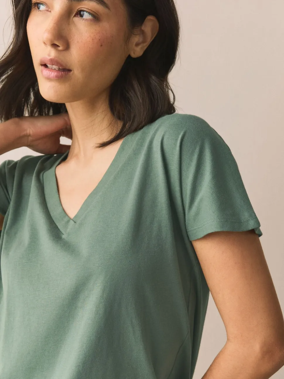Khaki Green Short Sleeve Pyjamas