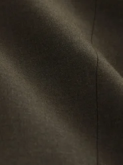Khaki Green Tailored Single Breasted Blazer With Wool