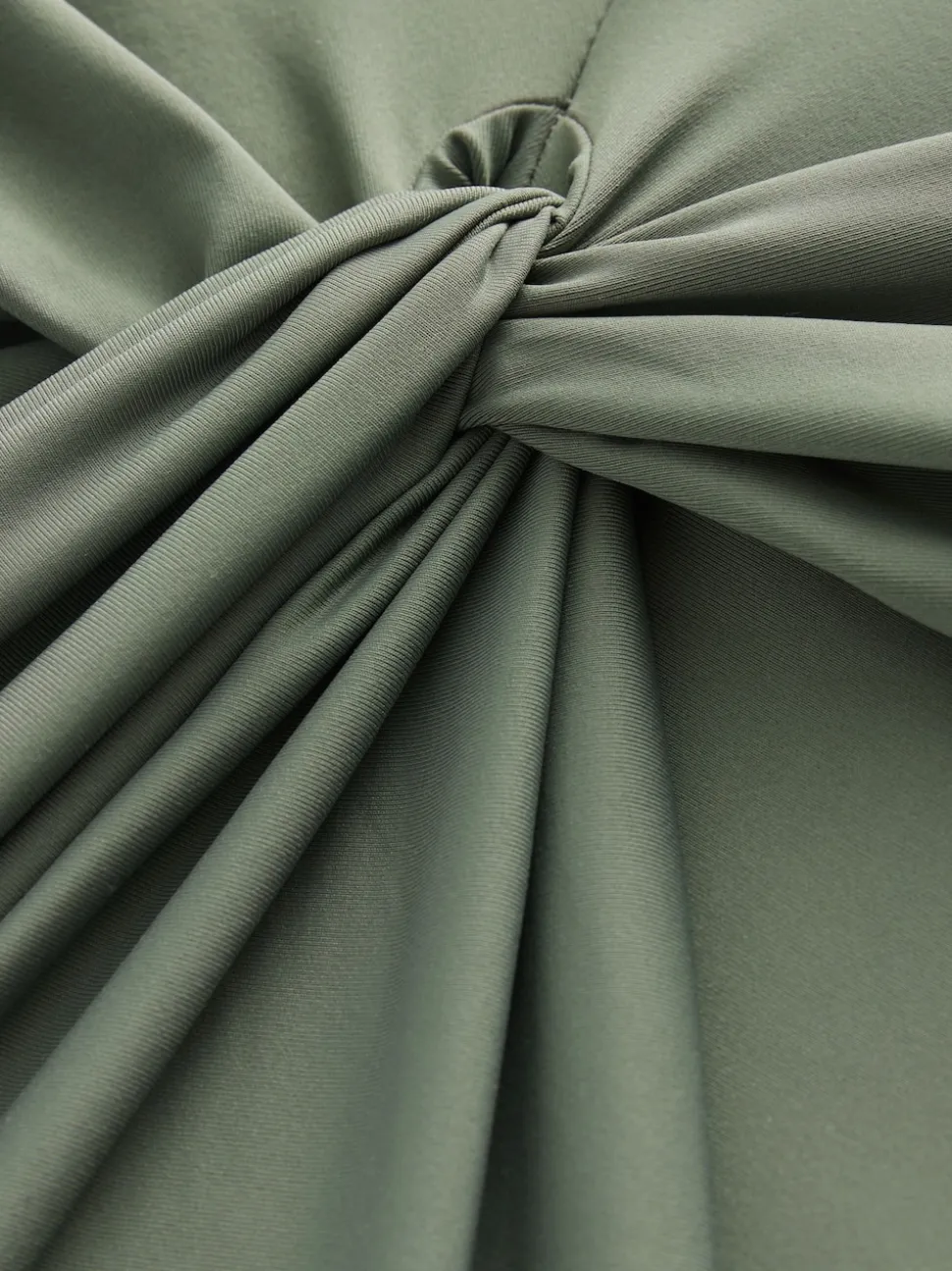 Khaki Green Twist Bandeau Tummy Control Swimsuit