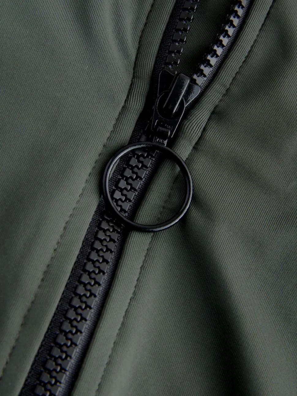 Khaki Green Zipped Shaping Tummy Control Swimsuit