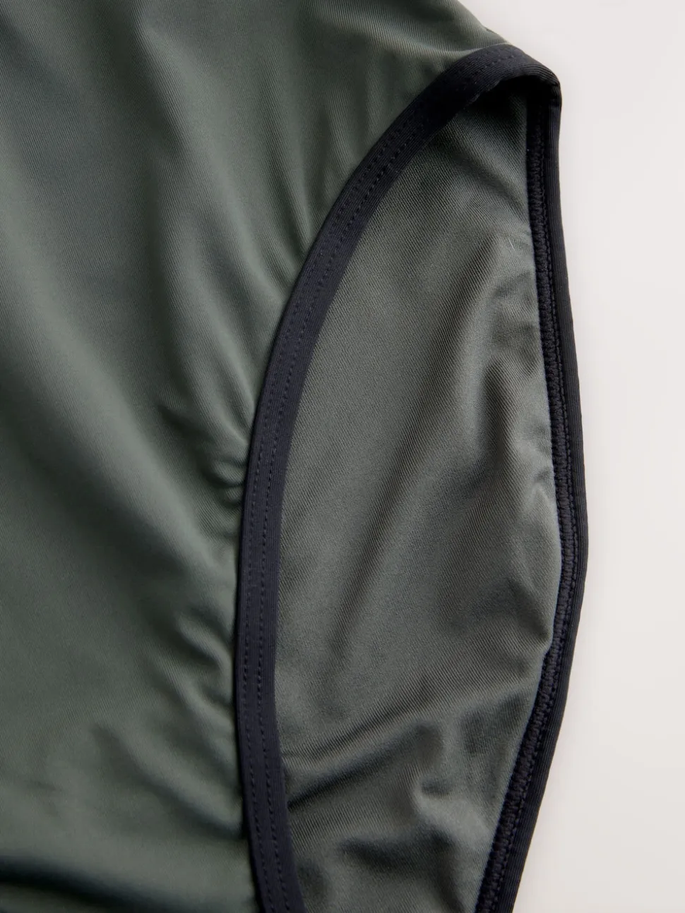 Khaki Green Zipped Shaping Tummy Control Swimsuit