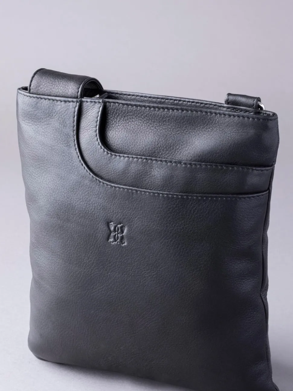 Lakeland Leather Black Allerdale Cross-Body Bag