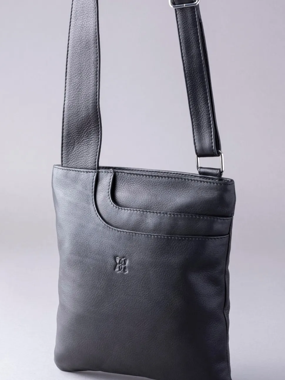 Lakeland Leather Black Allerdale Cross-Body Bag
