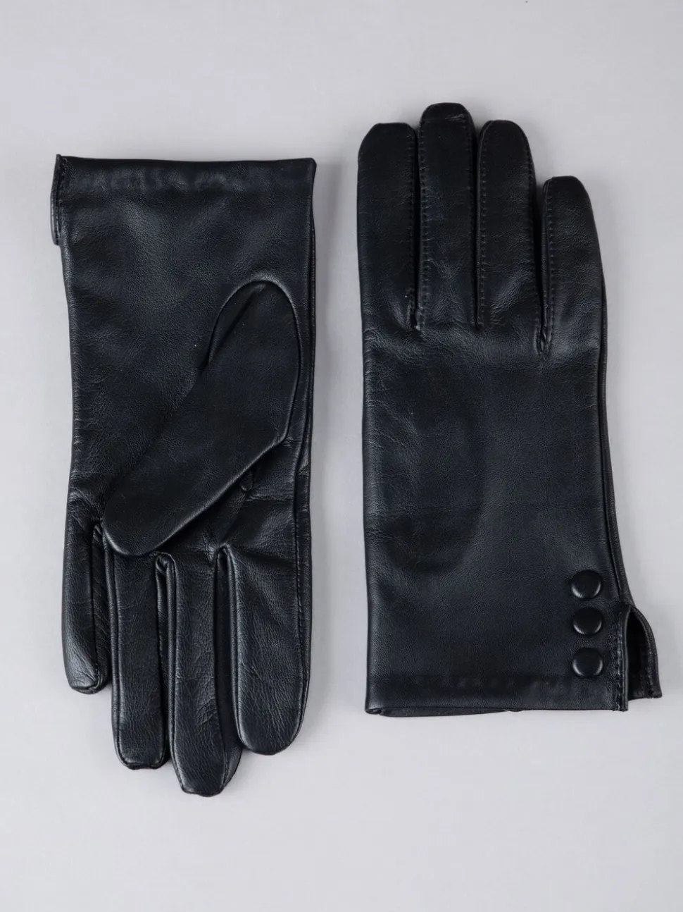 Lakeland Leather Black Bassenthwaite Button Detail Gloves