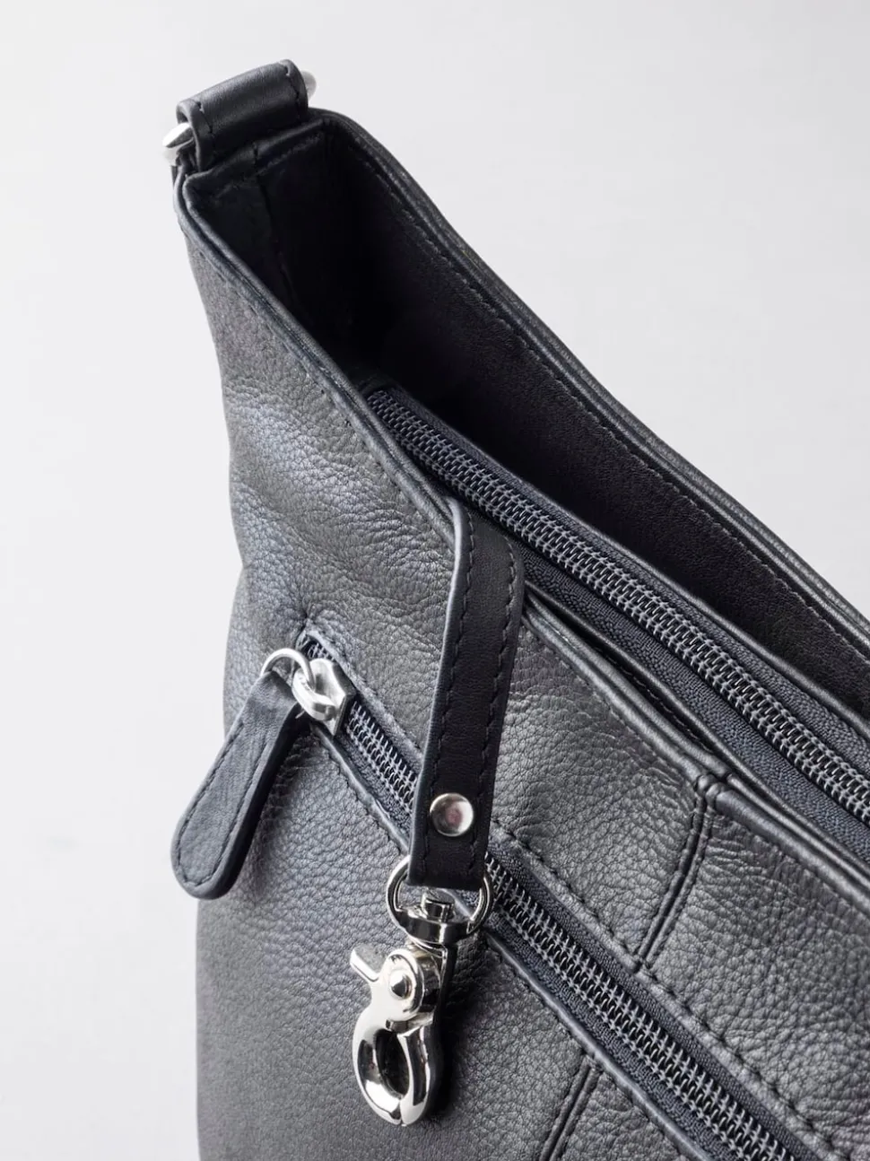 Lakeland Leather Black Grasmere Cross-Body Bag