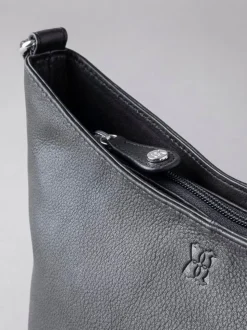 Lakeland Leather Black Grasmere Cross-Body Bag