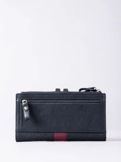 Lakeland Leather Black Hartsop Leather Double Zip Purse