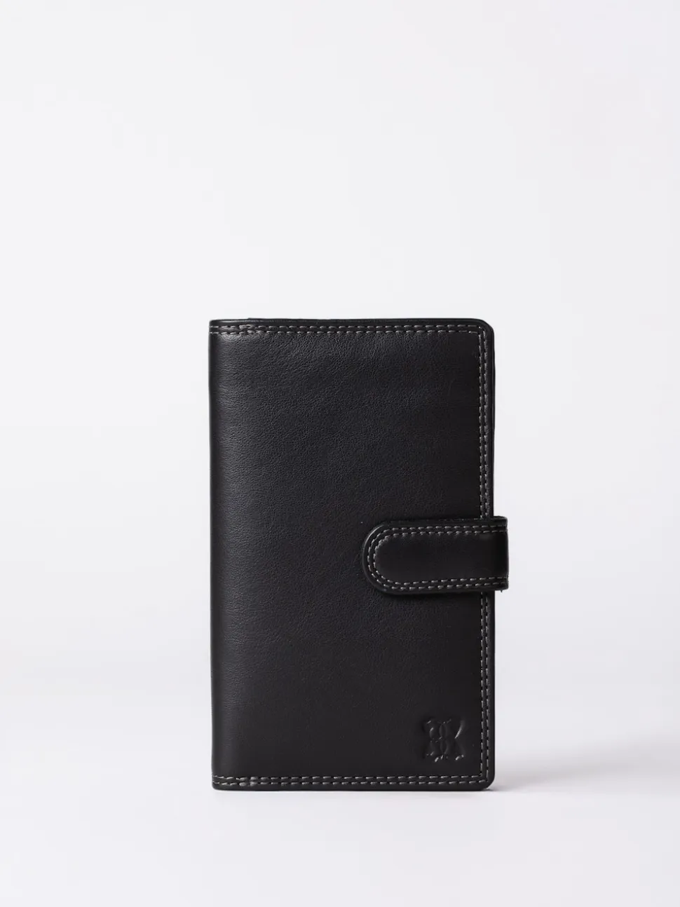 Lakeland Leather Black Medium Tab Purse
