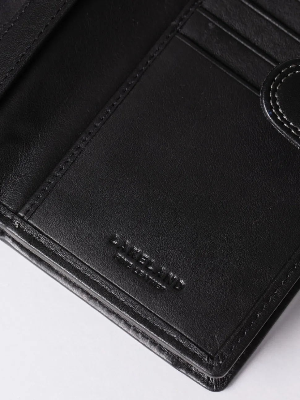 Lakeland Leather Black Medium Tab Purse