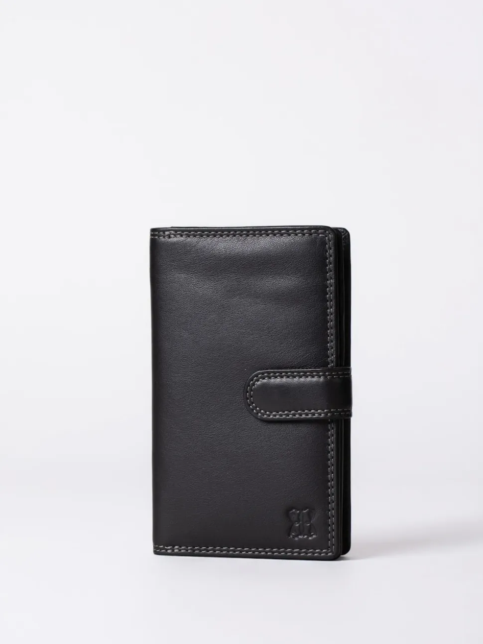 Lakeland Leather Black Medium Tab Purse