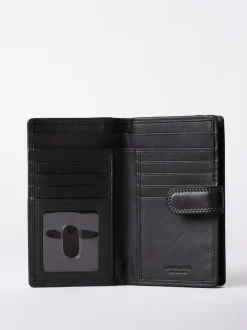 Lakeland Leather Black Medium Tab Purse