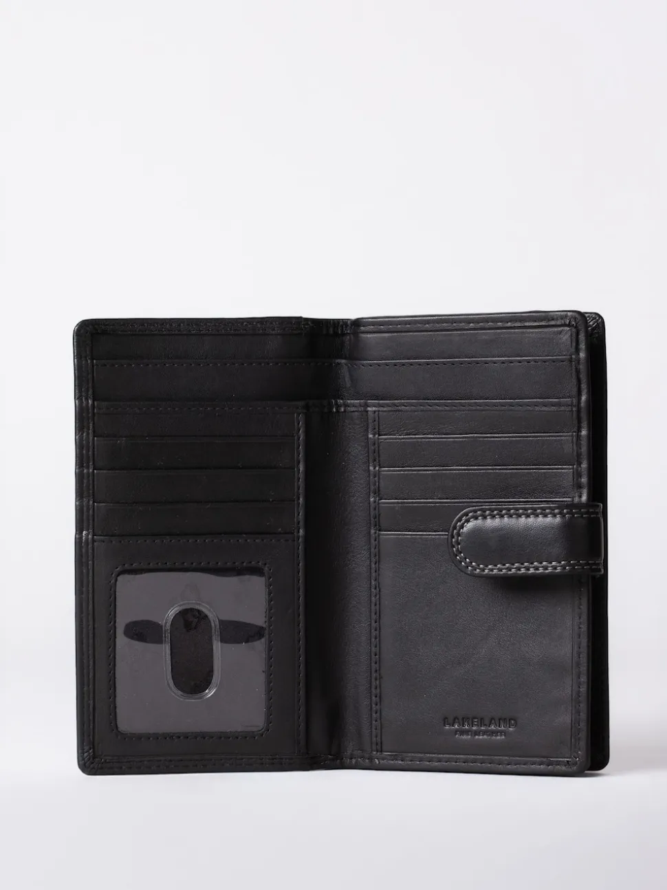 Lakeland Leather Black Medium Tab Purse
