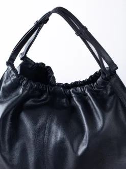 Lakeland Leather Black Newland Slouch Tote Bag