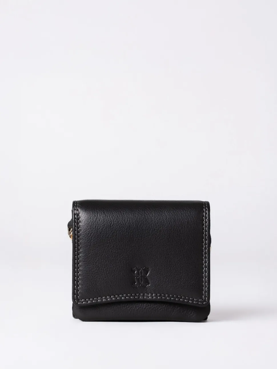 Lakeland Leather Black Small Leather Flapover Purse