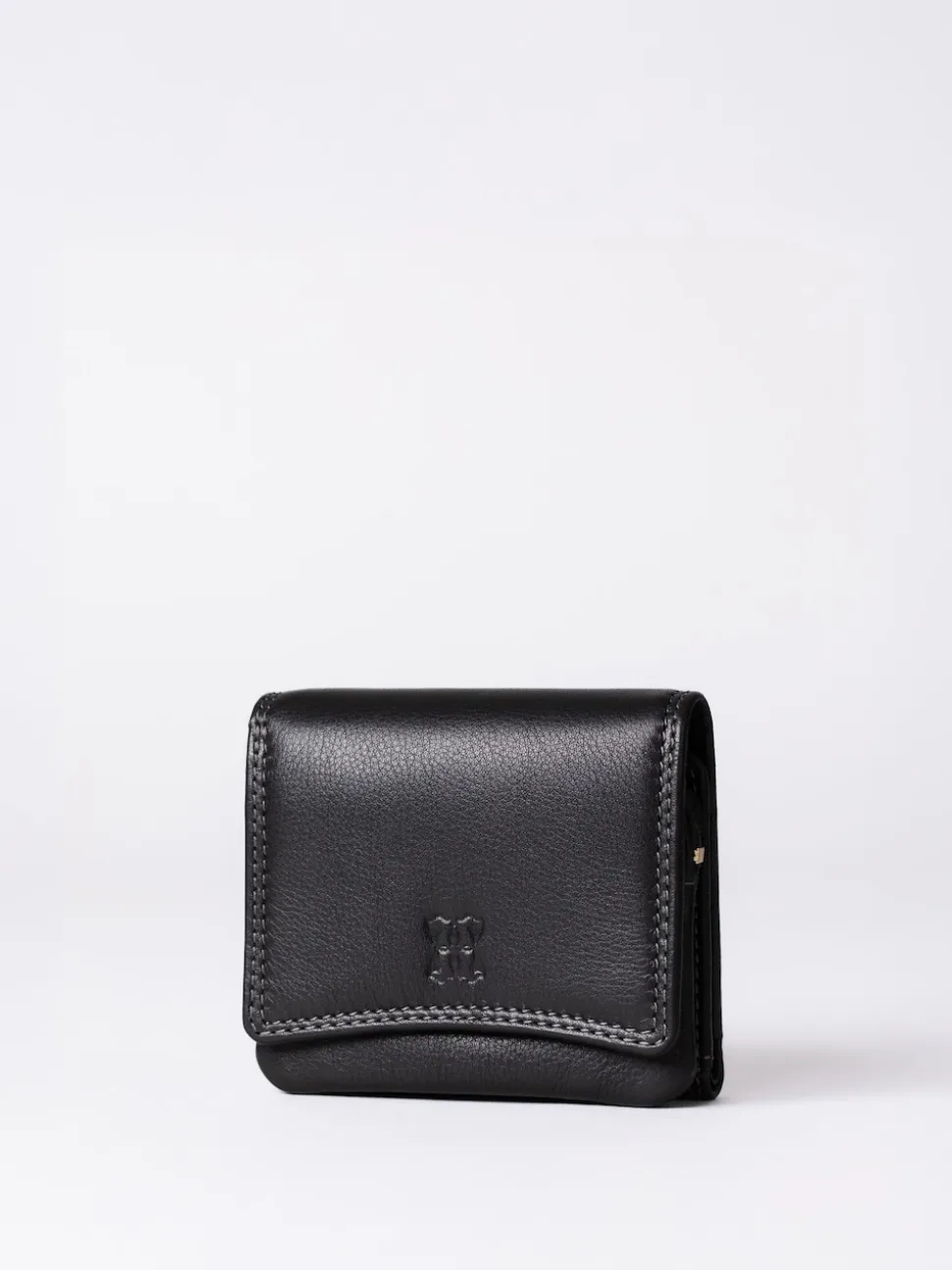 Lakeland Leather Black Small Leather Flapover Purse