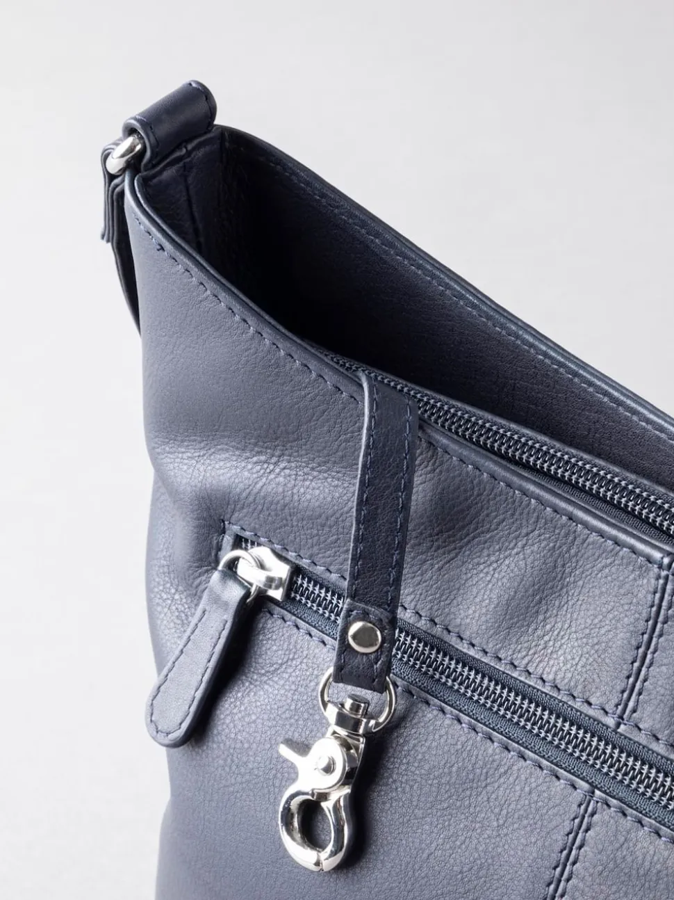 Lakeland Leather Blue Grasmere Cross-Body Bag