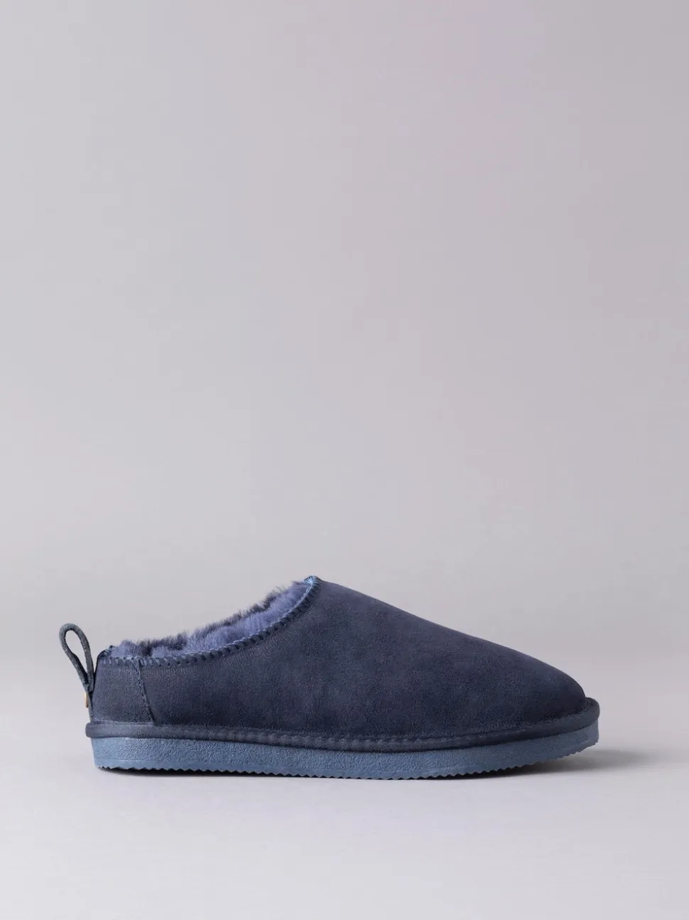 Lakeland Leather Blue Ladies Sheepskin Clog Winter Slippers