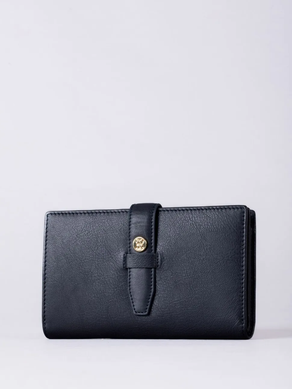 Lakeland Leather Blue Large Icon Stud Tab Purse