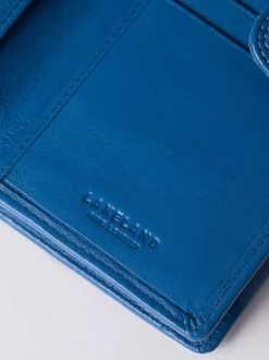 Lakeland Leather Blue Medium Tab Purse