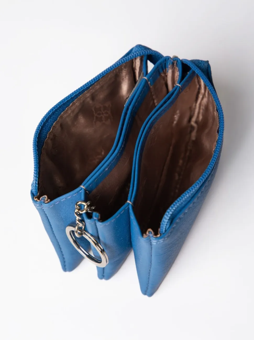 Lakeland Leather Blue Multi Pocket Coin Purse