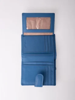 Lakeland Leather Blue Small Tab Purse