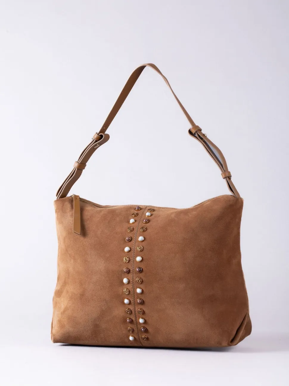Lakeland Leather Brown Buttermere Suede Hobo Bag