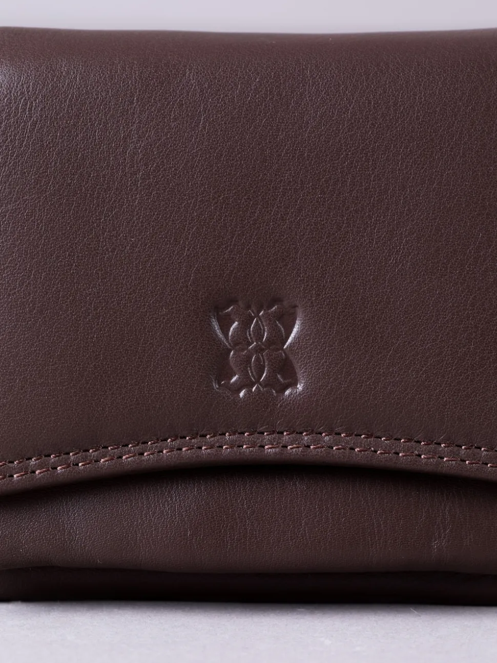 Lakeland Leather Brown Small Leather Flapover Purse