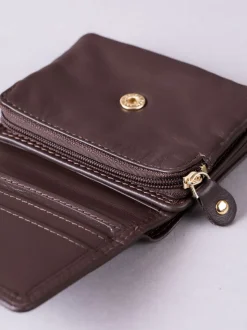 Lakeland Leather Brown Small Leather Flapover Purse