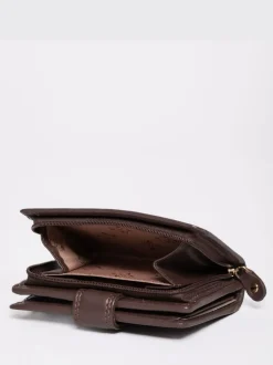 Lakeland Leather Brown Small Tab Purse