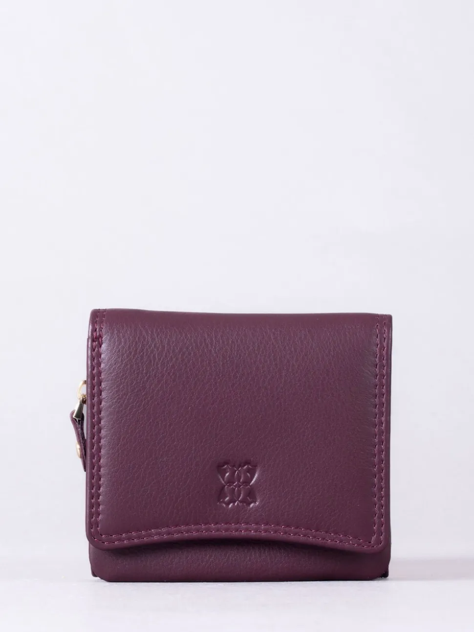 Lakeland Leather Burgundy Small Leather Flapover Purse