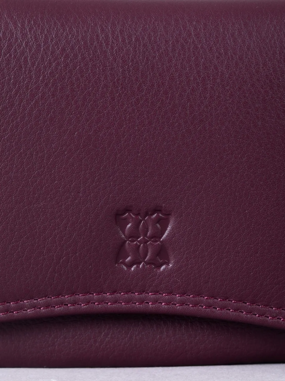 Lakeland Leather Burgundy Small Leather Flapover Purse