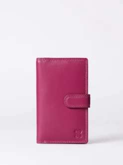 Lakeland Leather Cranberry Medium Tab Purse