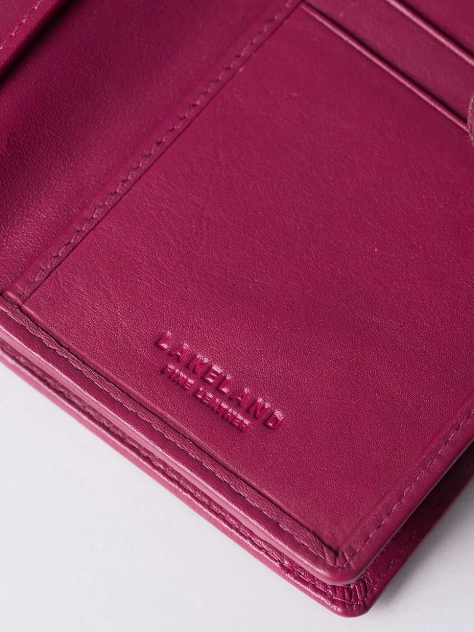 Lakeland Leather Cranberry Medium Tab Purse