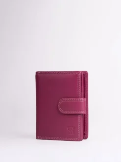 Lakeland Leather Cranberry Small Tab Purse