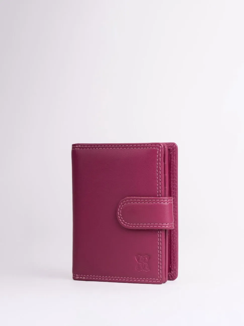 Lakeland Leather Cranberry Small Tab Purse