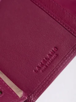 Lakeland Leather Cranberry Small Tab Purse