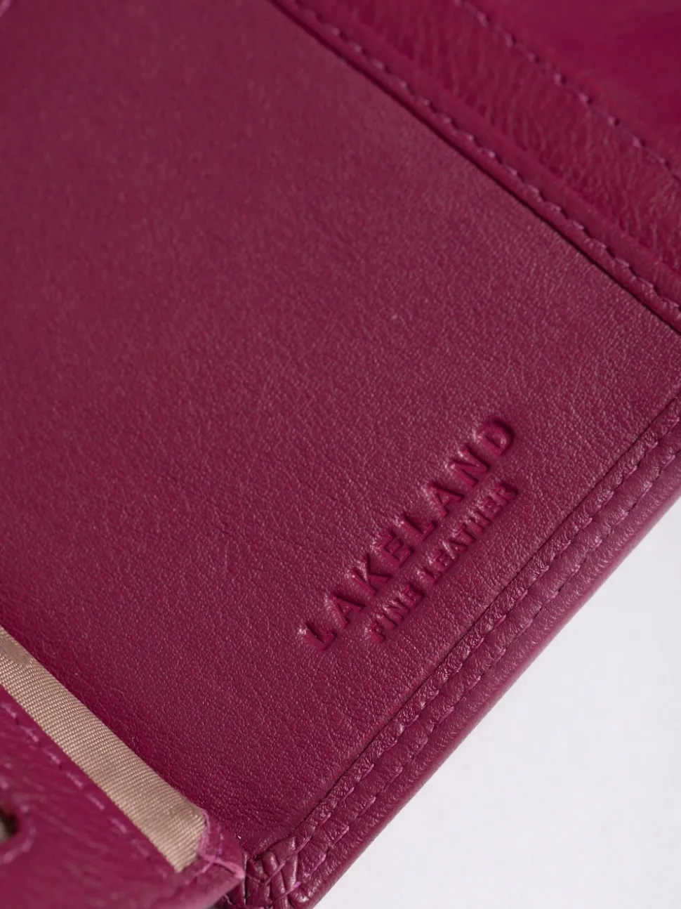 Lakeland Leather Cranberry Small Tab Purse