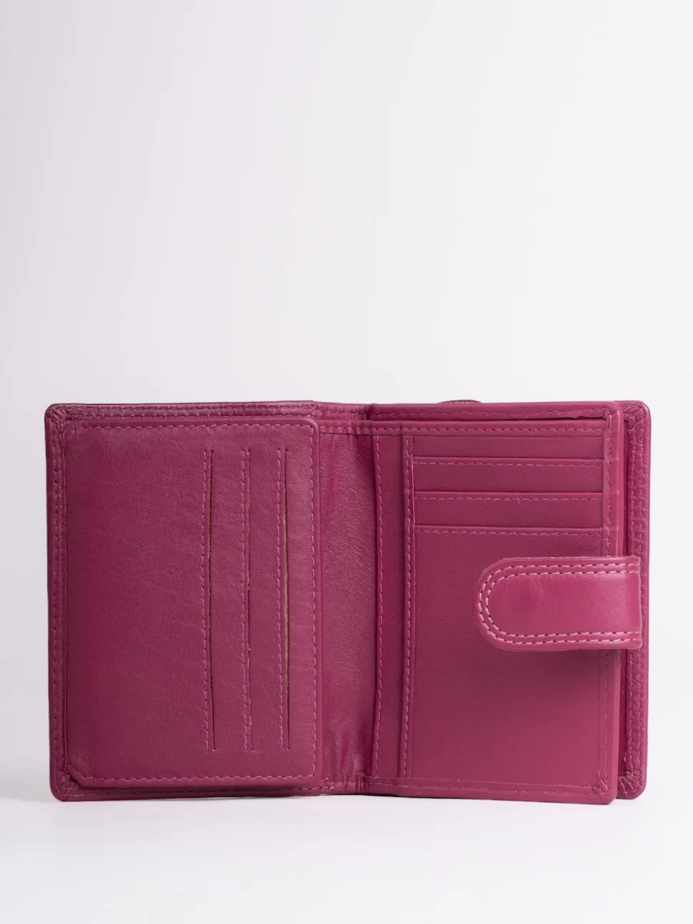 Lakeland Leather Cranberry Small Tab Purse