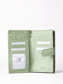 Lakeland Leather Green Medium Tab Purse