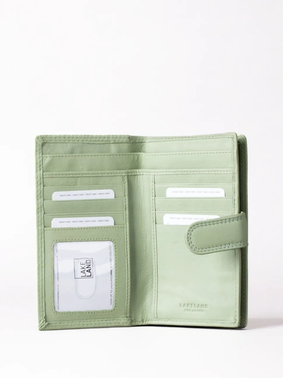 Lakeland Leather Green Medium Tab Purse
