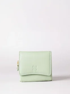 Lakeland Leather Green Small Leather Flapover Purse