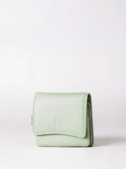 Lakeland Leather Green Small Leather Flapover Purse