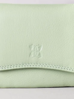 Lakeland Leather Green Small Leather Flapover Purse