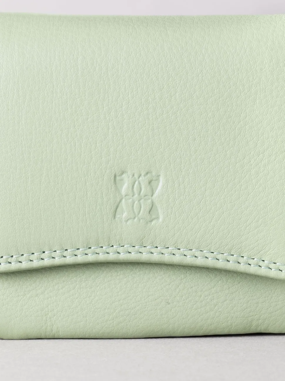 Lakeland Leather Green Small Leather Flapover Purse