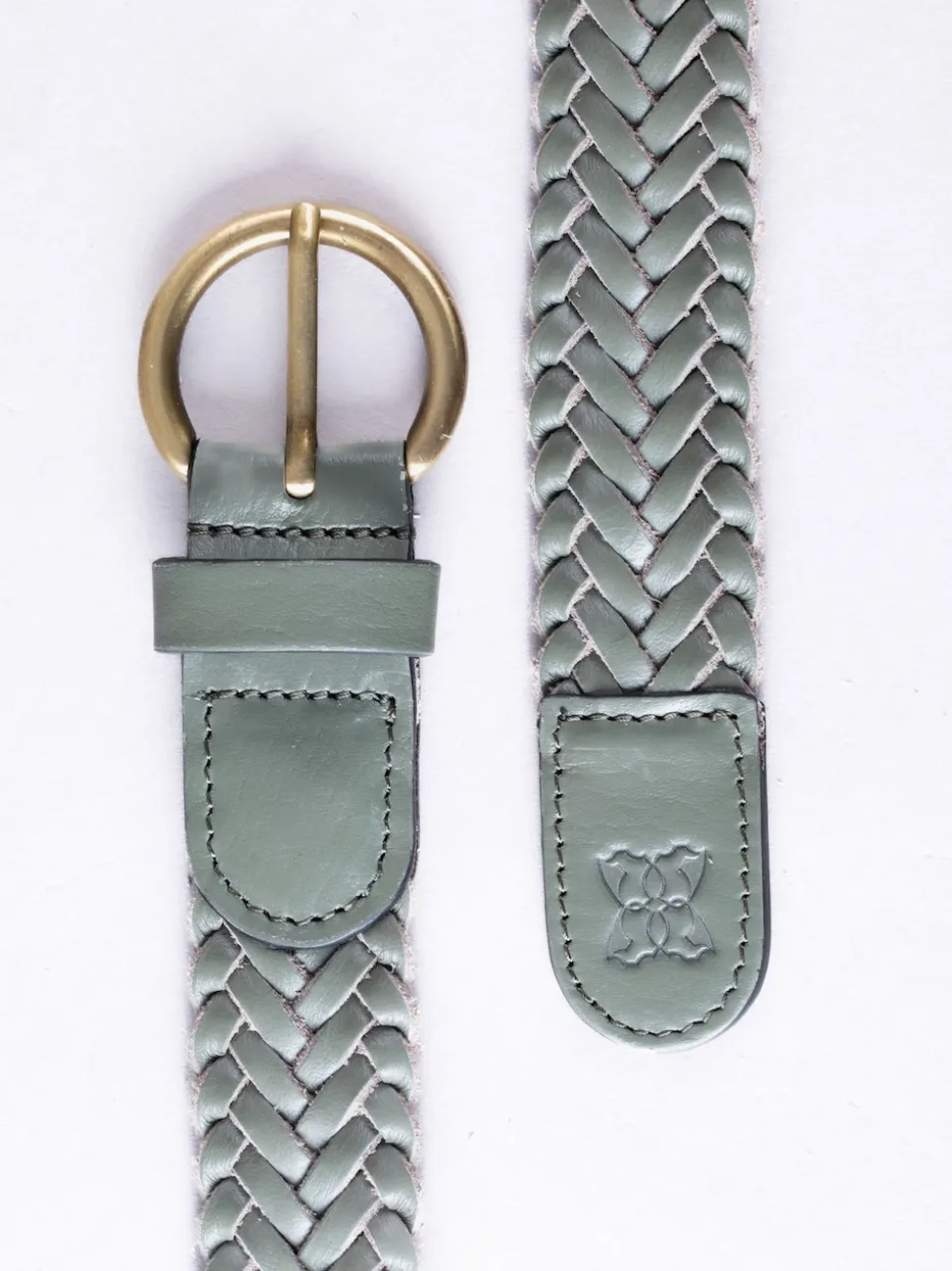 Lakeland Leather Green Waverton Woven Belt