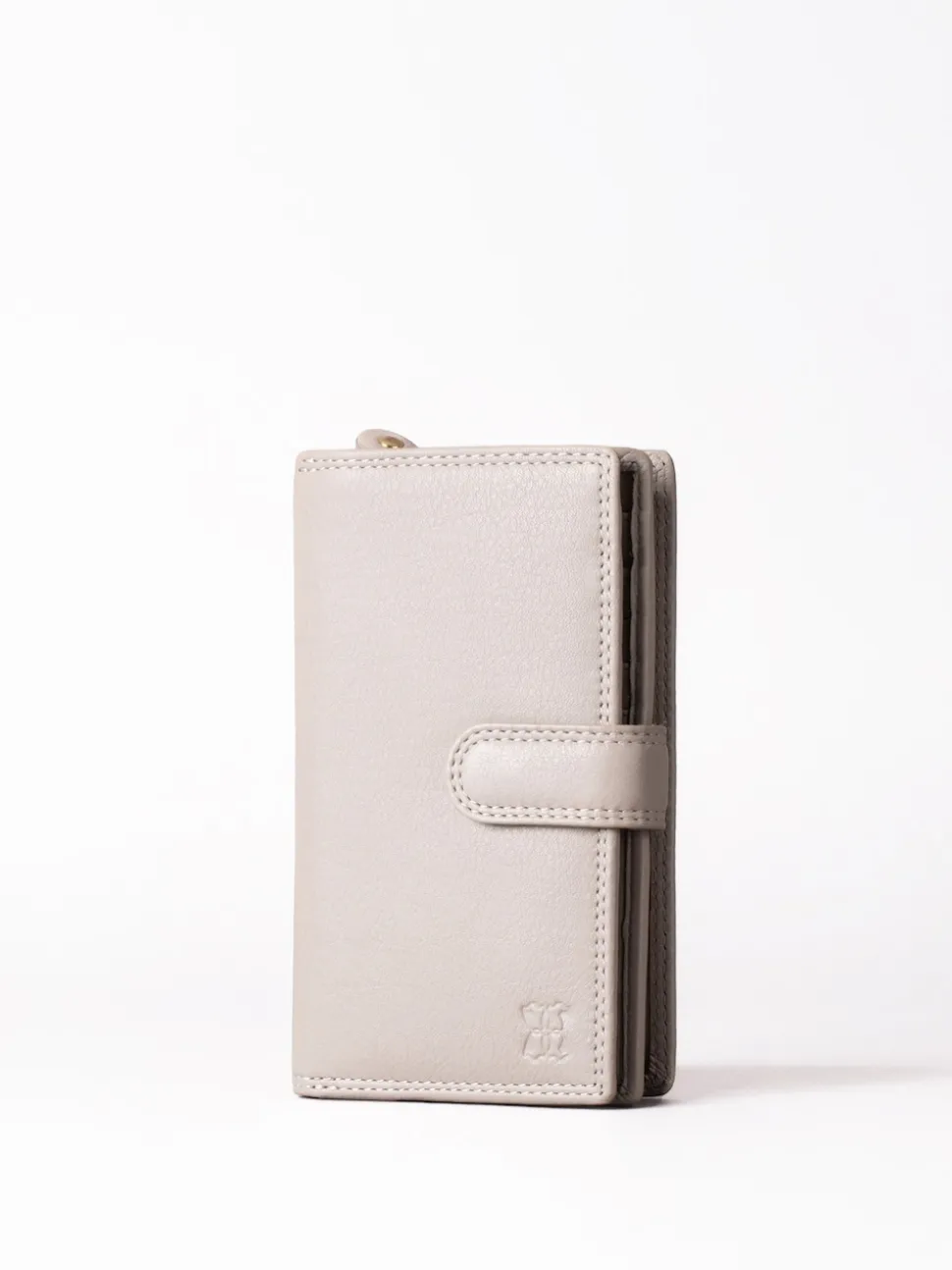 Lakeland Leather Grey Medium Tab Purse