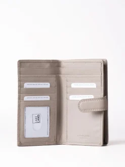 Lakeland Leather Grey Medium Tab Purse